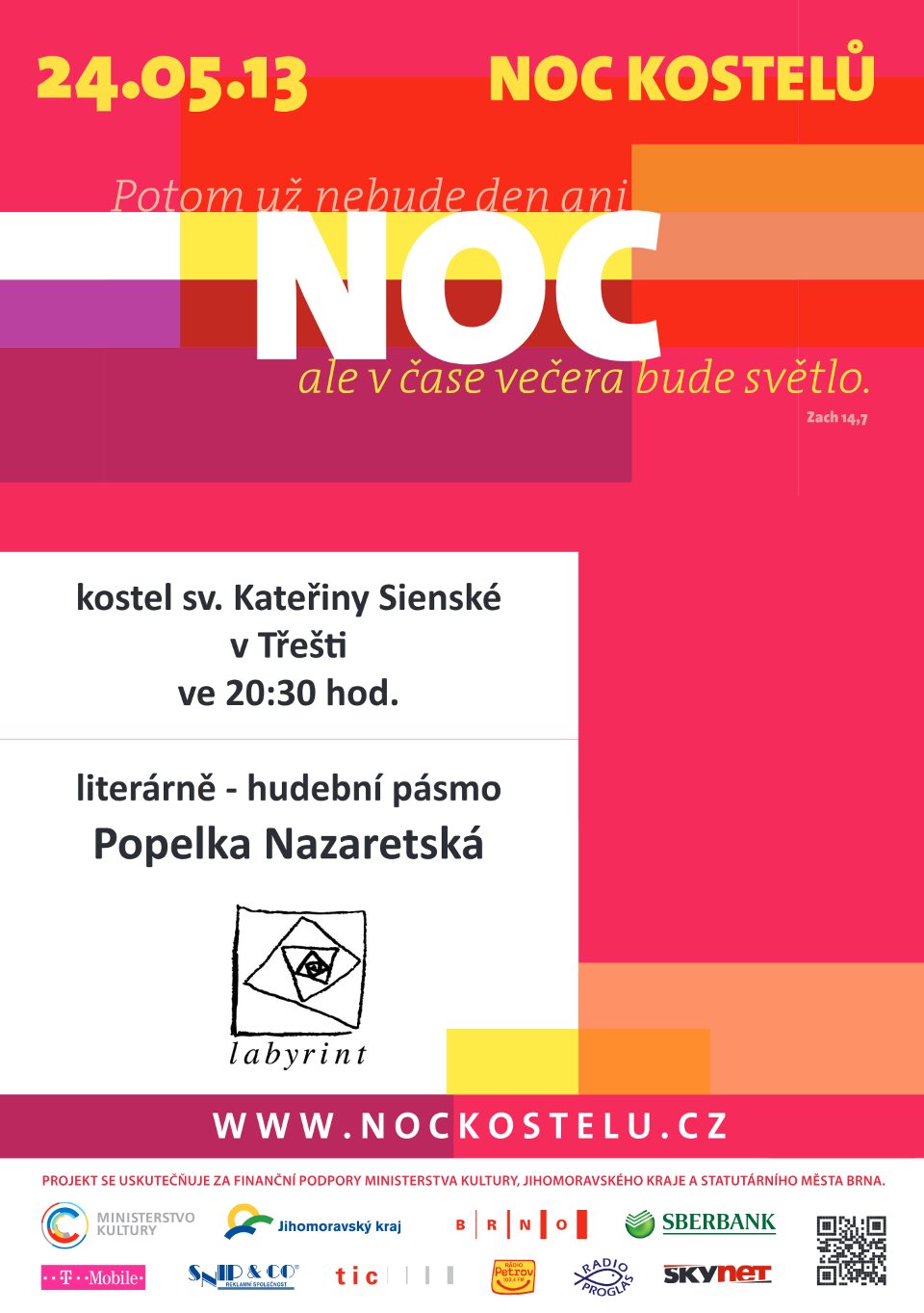 Pozvánka na Noc kostelů 2013 – Popelka nazaretská