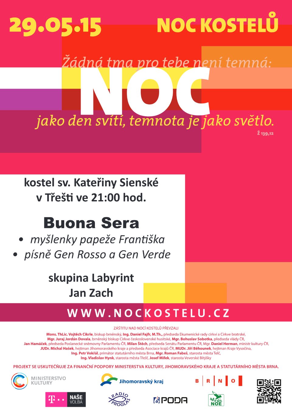 Pozvánka na Noc kostelů 2015 – Buona Sera