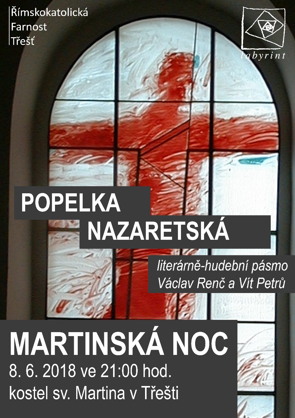 Plakát Martinské noci 2018 – Popelka nazaretská