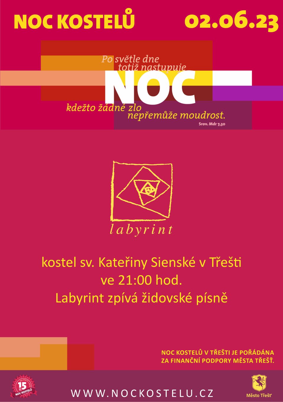 Pozvánka na Noc kostelů 2023 – Labyrint zpívá židovské písně