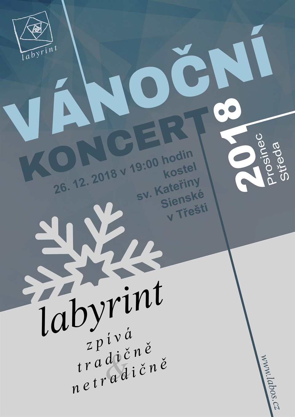 Plakát Vánočního koncertu 2018